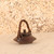 Vintage Japanese Ceramic Abura Tsubo (Oil Vessel) with Woven Handle, Mid Showa 1946-1965 | SKU: 26J-0340 - 5