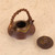 Vintage Japanese Ceramic Abura Tsubo (Oil Vessel) with Woven Handle, Mid Showa 1946-1965 | SKU: 26J-0340 - 2