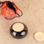 Vintage Japanese Chaire (Tea Caddy) with Ivory-Style Lid and Brocade Shifuku Bag, Mid Showa 1946-1965 | SKU: 26J-0625 - 6
