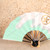 Vintage Japanese Mai-ogi Dance Fan with Nagare Motif and Kamon Crest, Late Showa 1966-1989 - 2