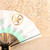 Vintage Japanese Mai-ogi Dance Fan with Nagare Motif and Kamon Crest, Late Showa 1966-1989 - 4