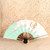 Vintage Japanese Mai-ogi Dance Fan with Nagare Motif and Kamon Crest, Late Showa 1966-1989 - 7
