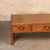 Vintage Japanese Low Floor Desk with Square Inlay End Panels and Scroll Feet Sled Base, Early Showa Period 1927-1945 - 2