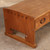 Vintage Japanese Low Floor Desk with Square Inlay End Panels and Scroll Feet Sled Base, Early Showa Period 1927-1945 - 6