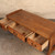 Vintage Japanese Low Floor Desk with Square Inlay End Panels and Scroll Feet Sled Base, Early Showa Period 1927-1945 - 11
