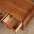 Vintage Japanese Low Floor Desk with Square Inlay End Panels and Scroll Feet Sled Base, Early Showa Period 1927-1945 - 12