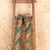 Vintage Japanese Shoiko Back-Carrying Frame with Teal-Striped Rope Straps and Horizontal Cord-Lashed Load Platform, Early Showa 1927-1945 - 4