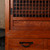 Vintage Japanese Mizuya tansu with Kigumi Lattice Sliding Doors and Burl Wood Panel Accents, Heisei Era, circa 2005 - 3