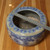 Antique Japanese Seto Hibachi Blue and White (23M-160)