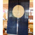 Japanese Noren Curtain — Indigo Cotton with Full Moon Motif (SKU: AA70) - 1