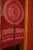 Traditional Japanese linen noren, door way curtain. sun and wave on red - 2