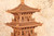 Vintage  Japanese Miniature 5-Tier Temple Horyuji Pagoda Model in Hinoki Wood(24N-104)