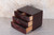 Japanese Kamakura Carving Small 3 Drawers Box Sakura Design(24N-226-1)