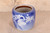 Vintage Japanese Hibachi – Blue Glaze with Sakura Motif (24N-203-2)