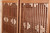 Vintage Japanese Shoin 3 Panels Set (24N-13)