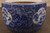 Antique Japanese Hibachi, Blue and White Phoenix In Flight (24N-142)