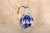 Antique Japanese Sake Bottle With Blue Floral Motif — 1880s, Meiji Era (SKU: 25M-302-1) - 1