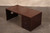 Vintage Japanese Wooden Folding Desk with 3 Drawers, Dark Espresso Brown — 1980s, Showa Era (25M-444) - 2
