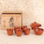 Vintage Tokoname-yaki Sencha Tea Set by Akizuki (秋月) with Original Wooden Box (25M-341-2)