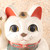 Vintage Japanese Maneki Neko Cat — Clay, 1980, Showa Era (SKU: 25S-793-1) - 2