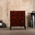 Antique Japanese Ko Tansu Small Lacquered Chest With Crane Plum And Matsu Motif Kanagu Drawers — Kiri (SKU: 25S-G430) -