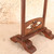 Antique Japanese Towl Hanger Kake Mono Tate With Torii Inspired Top Carved Floral Panel — Sugi (SKU: 25S-418) -