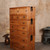 Antique Japanese 3-Section Kimono Tansu – Kiri Wood Chest with Hikido Sliding Door, Karakusa Kanagu & 8 Warabite Pull Drawers, 1910s, Taisho Era (SKU: 25S-A470) - 3