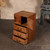Antique Japanese Ko Tansu Small Chest With Kannon Biraki Door And Three Drawers (SKU: 25D-G026) -