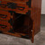 Vintage Japanese Ko Tansu Small Chest With Distinctive Floral Kanagu Hardware Drawers (SKU: 25D-G002) -