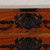 Vintage Japanese Ko Tansu Small Chest With Distinctive Floral Kanagu Hardware Drawers (SKU: 25D-G002) -