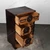 Antique Japanese Ko Tansu Small Chest With Distinctive Floral Jomae Hardware And Gunbai Pull Drawers (SKU: 25D-G419) -