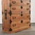Antique Japanese Two Section Kimono Tansu Chest With Distinctive Hardware On Five Full Width Drawers (SKU: 25D-B002) -