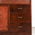Vintage Japanese Cha Tansu Tea Chest With Large Woven Panel Hikido Door And Multi Sized Drawers (SKU: 25D-C416) -