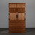 Antique Japanese Three Section Kimono Tansu Chest With Distinctive Floral Kanagu Hardware And Multi-sized Drawers - 1920s Taisho Era (25D-A411) - 1