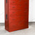 Antique Japanese Three Section Red Kimono Tansu Chest With Hikido Sliding Door Small Drawers And Full Width Drawers… - 