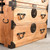 Antique Japanese Two Section Kimono Tansu Chest With Distinctive Hardware On Four Full Width Drawers (SKU: 25D-B401) -