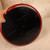 Vintage Japanese Red Lacquer Tray with Carved Peony Motif, Late Showa (1966-1989) | SKU: 26M-852-1 -