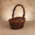 Small Items Antique Japanese Basket 1927 1945 Early — Rattan, Showa Era (SKU: 26M-763-3) - 5