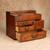 Sewing Boxes Antique Japanese Haribako Sewing Box 1927 1945 Early — Wood, Showa Era (SKU: 26M-556-8) - 2