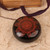 Vintage Japanese Lacquered Kogo Incense Box with Engraved Crimson Mandala, Late Showa 1966-1989 | SKU: 26M-819 -3