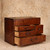 Antique Japanese Tamo Ash Haribako Sewing Box with Hinged Lid and Drawers, Taisho era, 1912-1926 | SKU: 26M-859 -4