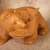 Vintage Japanese Wood Carving of Bear with Salmon (Hokkaido Kuma-Bori), Showa Era 1966-1989 | SKU: 26M-017 -6