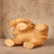 Vintage Japanese Wood Carving of Bear with Salmon (Hokkaido Kuma-Bori), Showa Era 1966-1989 | SKU: 26M-017 -11