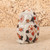 Vintage Japanese Porcelain Owl (Fukuro) Figurine, Imari-Style Floral Crackle Glaze, Late Showa 1966-1989 | SKU: 26M-048-1 -4