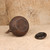 Antique Japanese Tetsubin Cast Iron Kettle with Fan and Calligraphy Relief, Taisho 1912-1926 | SKU: 26M-705-2 -