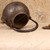 Antique Japanese Tetsubin Cast Iron Kettle with Fan and Calligraphy Relief, Taisho 1912-1926 | SKU: 26M-705-2 -