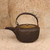 Antique Japanese Iron Tetsubin with Arare Texture and Brass Lid, Taisho Period, 1912-1926 | SKU: 26M-742-1 -1