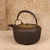 Antique Japanese Iron Tetsubin with Arare Texture and Brass Lid, Taisho Period, 1912-1926 | SKU: 26M-742-1 -3