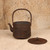 Antique Japanese Cast Iron Tetsubin (Water Kettle) with Fan, Pine, and Plum Relief Decoration, Taisho Era 1912-1926 | SKU: 26M-742-2 -13
