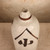 Vintage Japanese Stoneware Sake Tokkuri with Calligraphy and Braided Rope, Late Showa Period (1966-1989) | SKU: 26M-503 -8